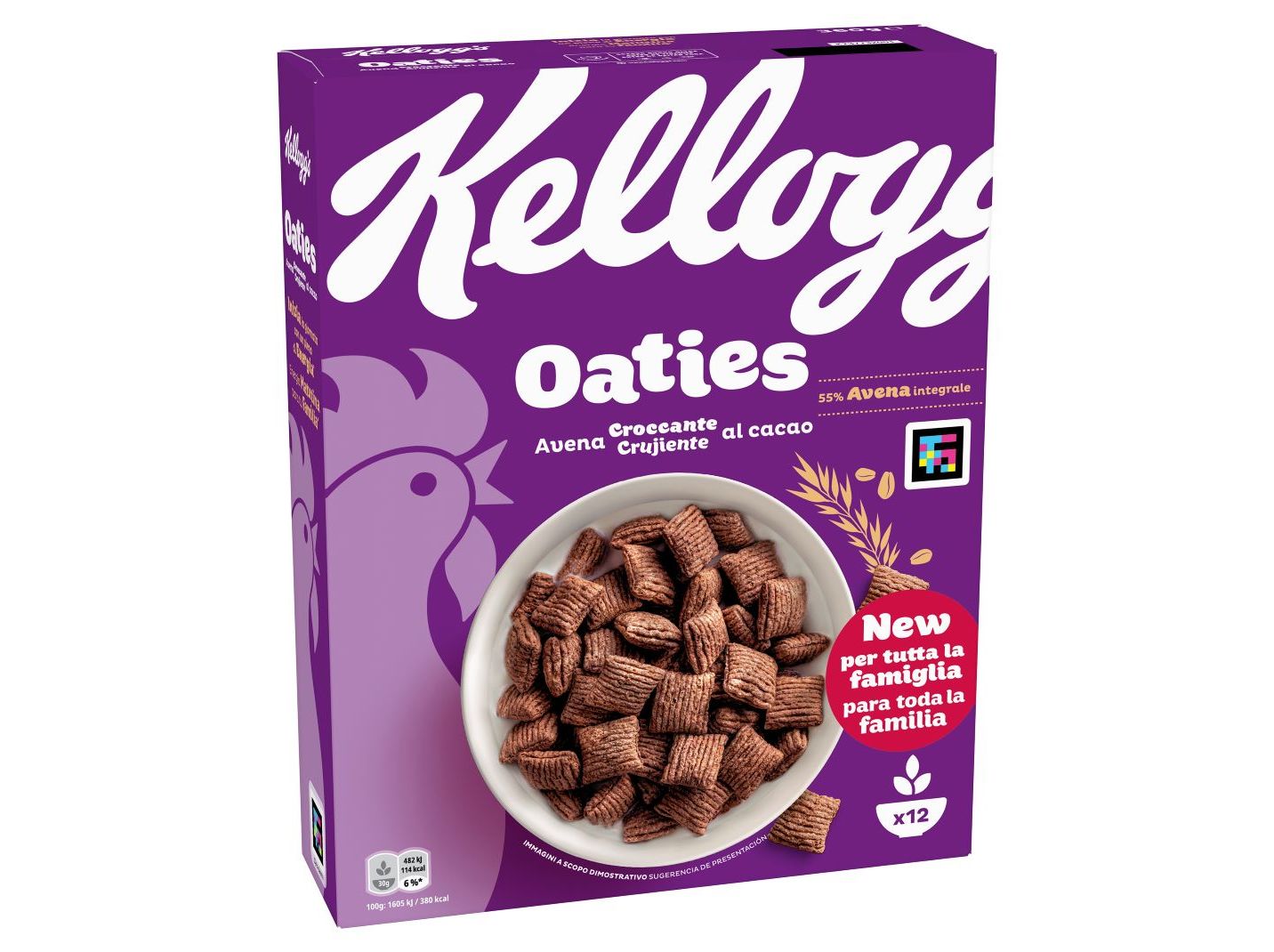 CEREAIS PEQ.ALMOÇO KELLOGG'S OATIES CHOCO 360G