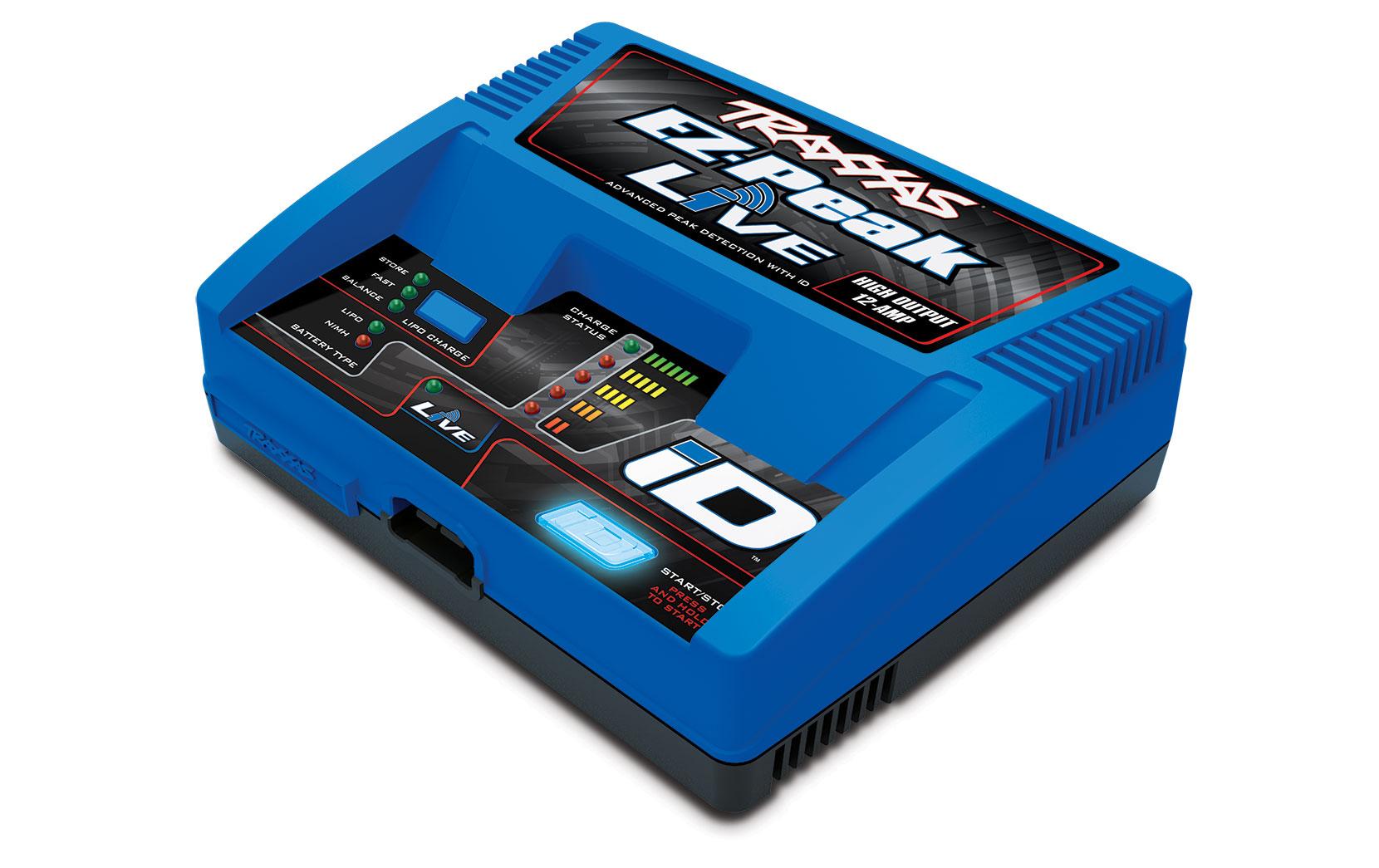 Ladegerät EZ-Peak Live 12 A 2-4S<br>12-Ampere-Schnellladegerät für Traxxas NiMH- und LiPo-Akkus bis 4S