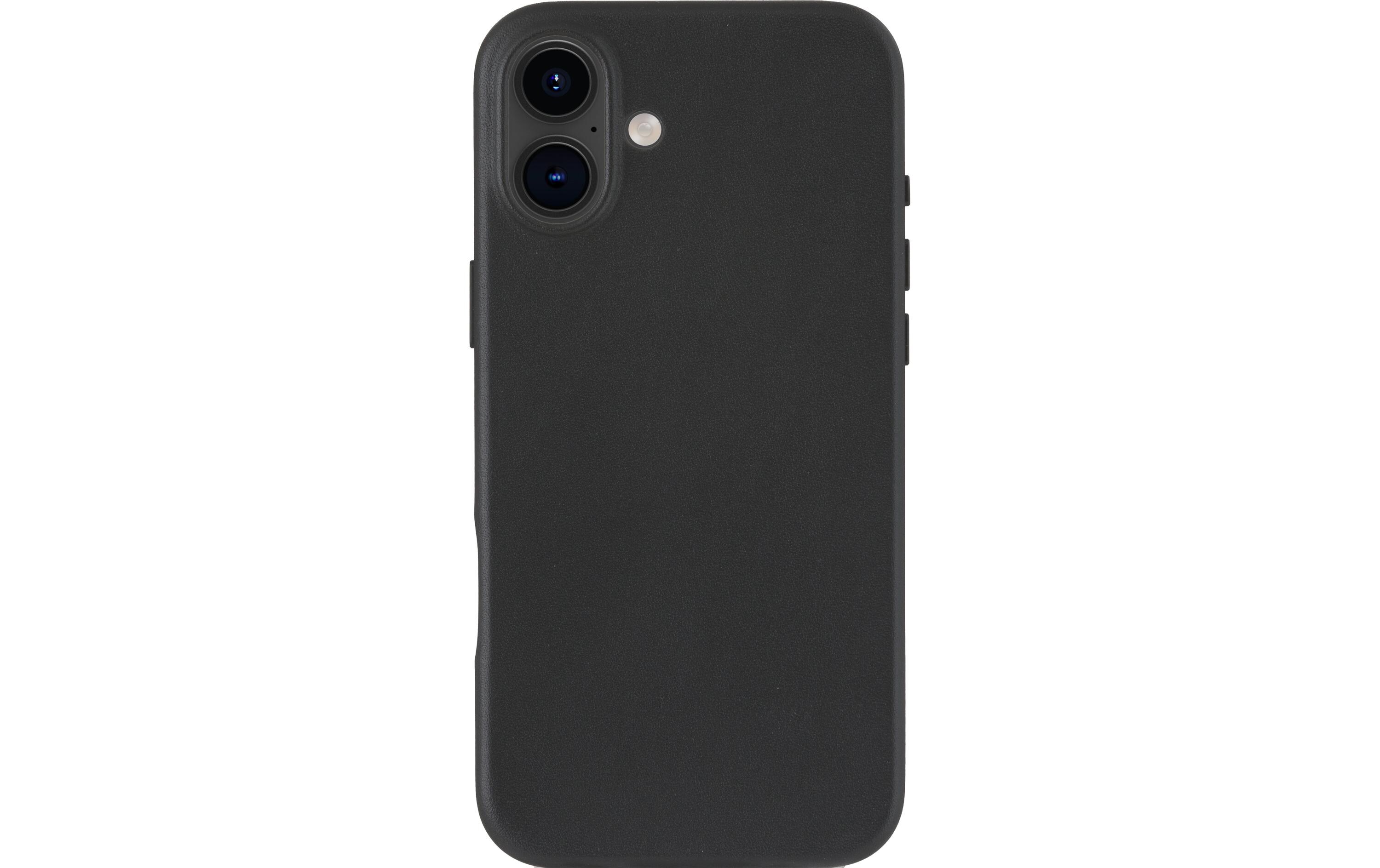 Book Cover Roskilde iPhone 16 Plus SchwarzSchutzhülle aus Leder mit MagSafe-Funktion für das Apple iPhone 16 Plus