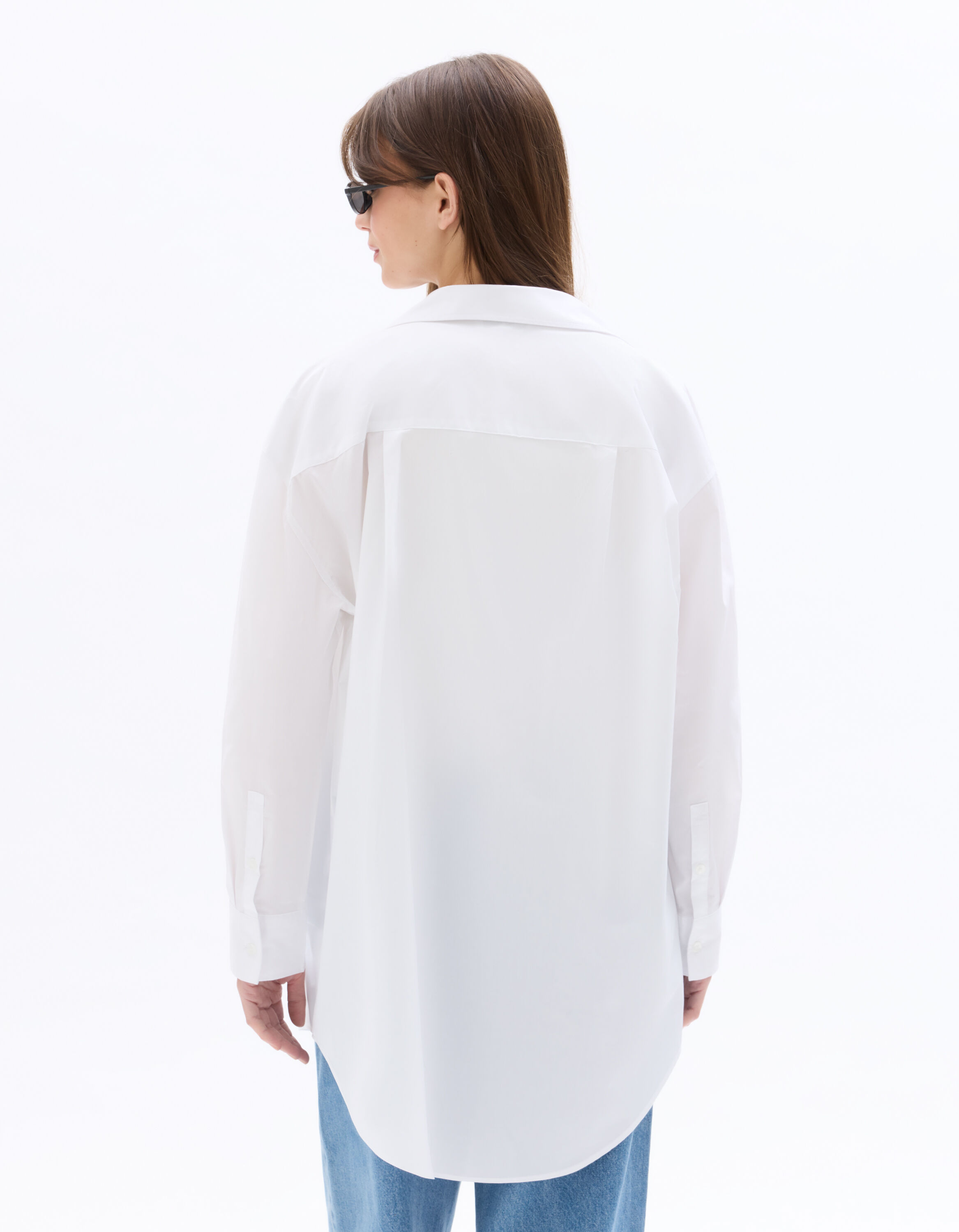 Chemise oversize 100% coton - blanc