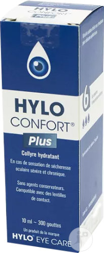 Hylo Confort Plus Gouttes Oculaires Hydratants Sècheresse Oculaire Sévère/Chronique 10ml