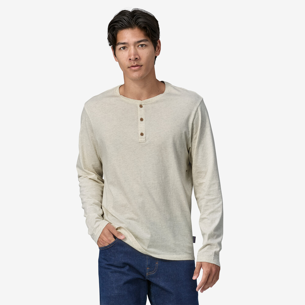 Leichtes Henley-Shirt für Herren aus regenerativer, biozertifizierter Baumwolle