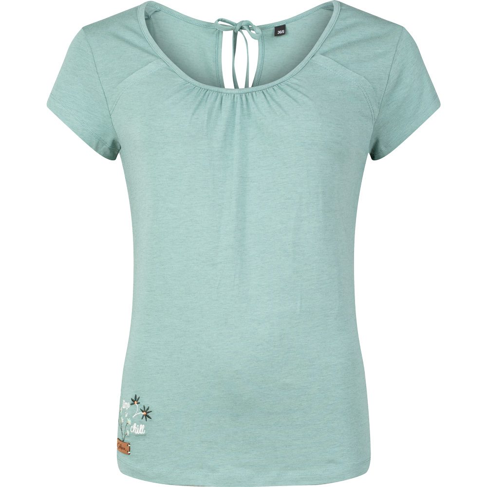 Chillaz Hide the Best Time To Chill Flower T-Shirt Damen green melange