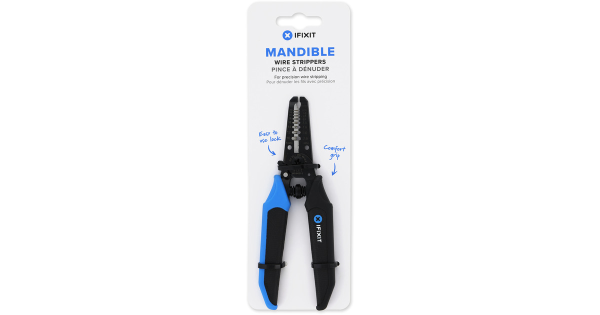 iFixitMandible Wire Strippers striptang  (Zwart/blauw)