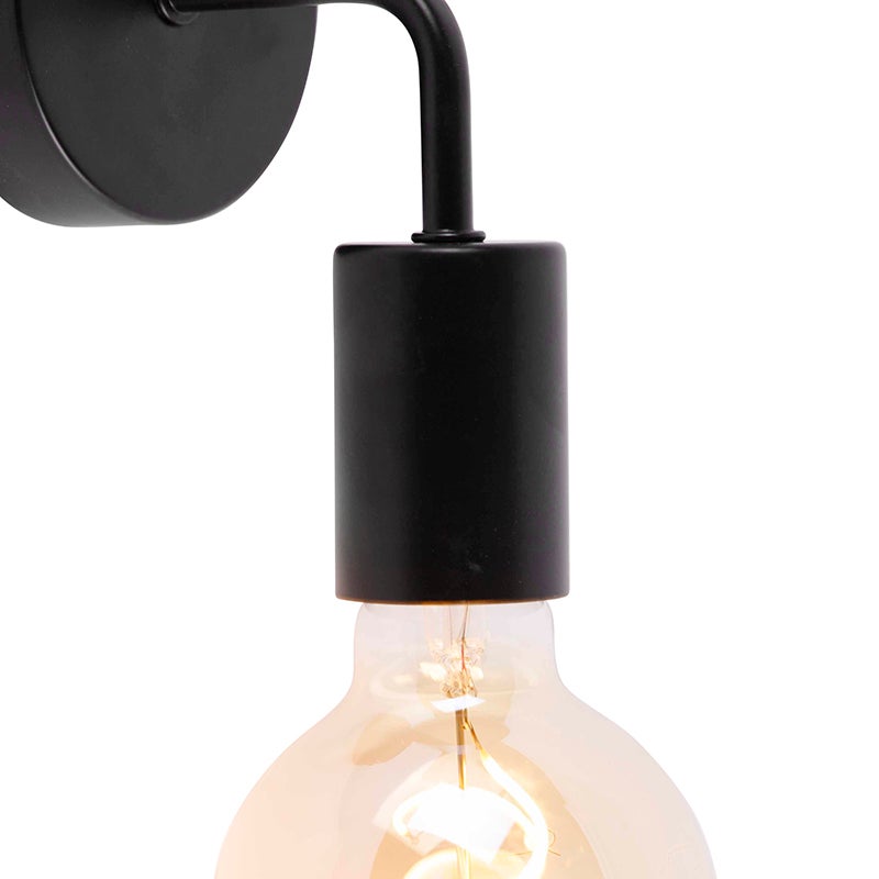 Moderne wandlamp, zwart, 15,5 cm - Facile