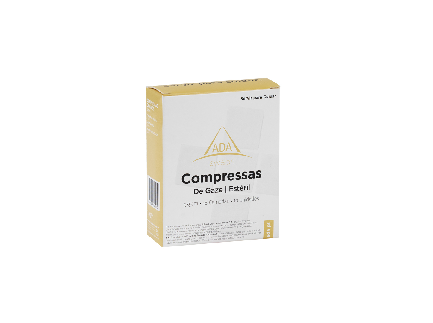 COMPRESSA ADA GAZE ESTERILIZADA 5X5 16 CAMADAS 10UN