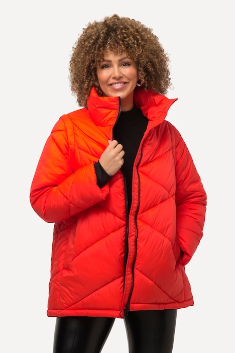 HYPRAR 2-in-1-Pufferjacke, Ärmel abnehmbar, Stehkragen