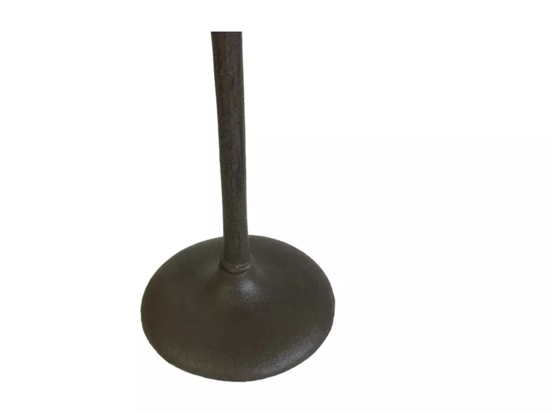 Mangeoire à oiseaux sur pied abreuvoir fonte marron 57.5cm