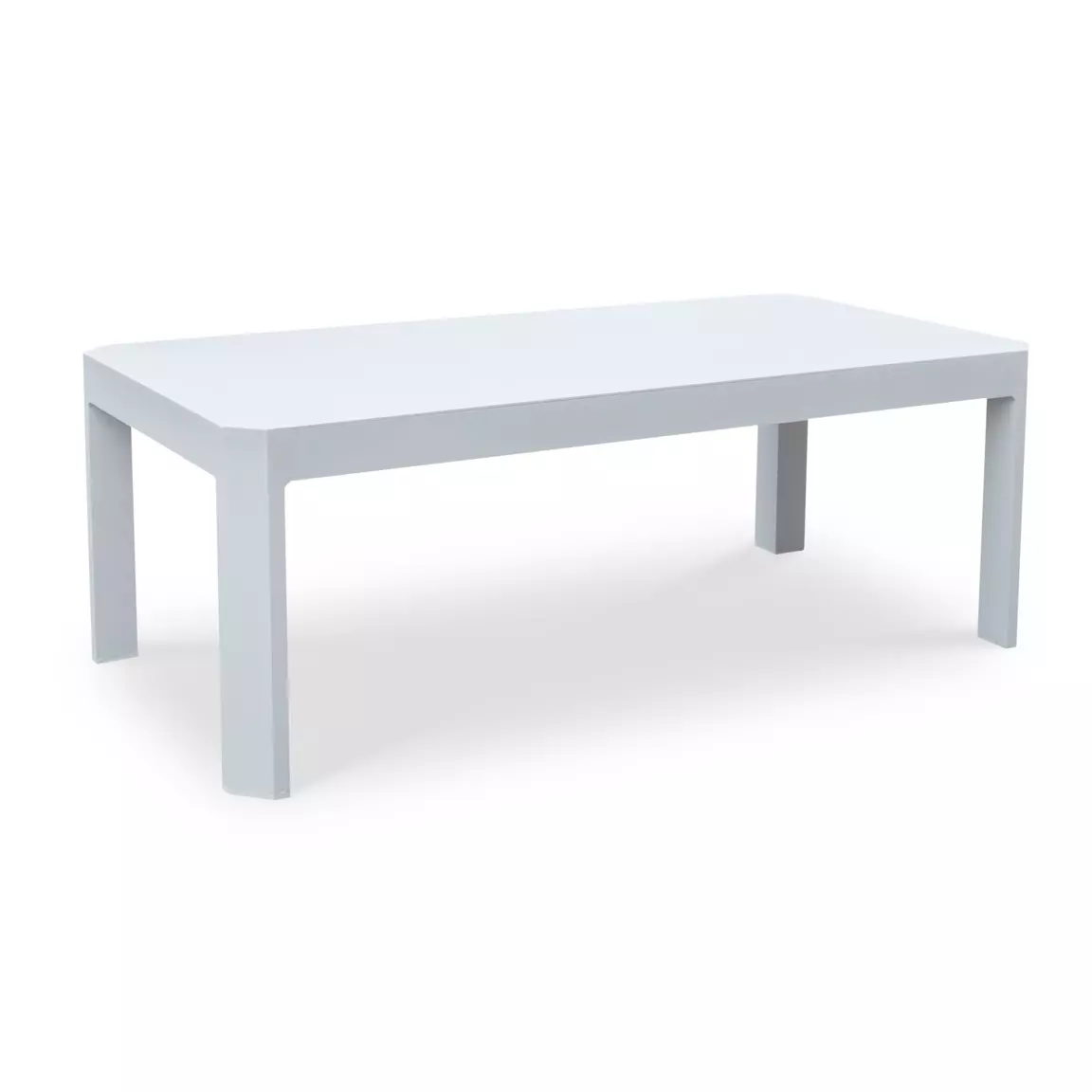 Table basse de jardin rectangulaire en aluminium Ostara Blanc