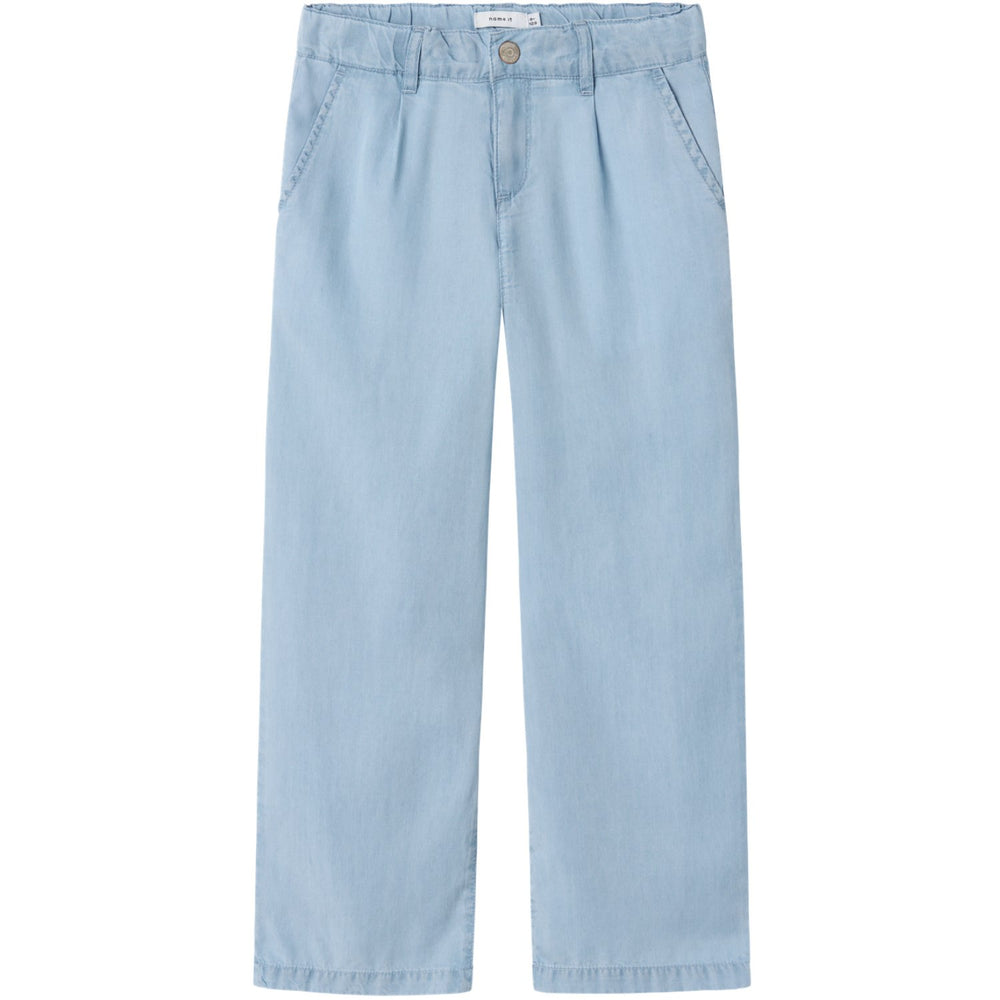 Køb Name It Light Blue Denim Rose Wide Jeans