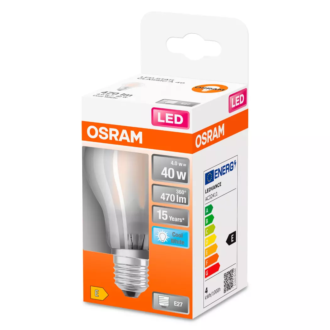 LED-Birne E27/4 Watt/Energie E