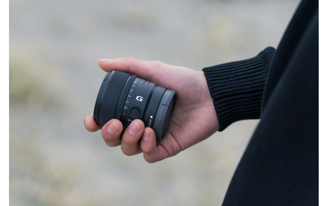 Festbrennweite E 15mm F1.4 G – Sony E-Mount<br>Ultra-Weitwinkel-Objektiv mit konstanter F1.4-Blende und hervorragende Bildqualität sowie ideale Bedienbarkeit
