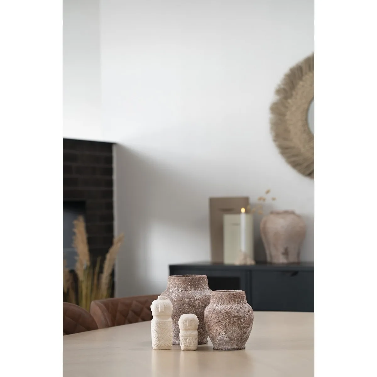 Epikasa Decoration - Vase en céramique 10 cm - Beige