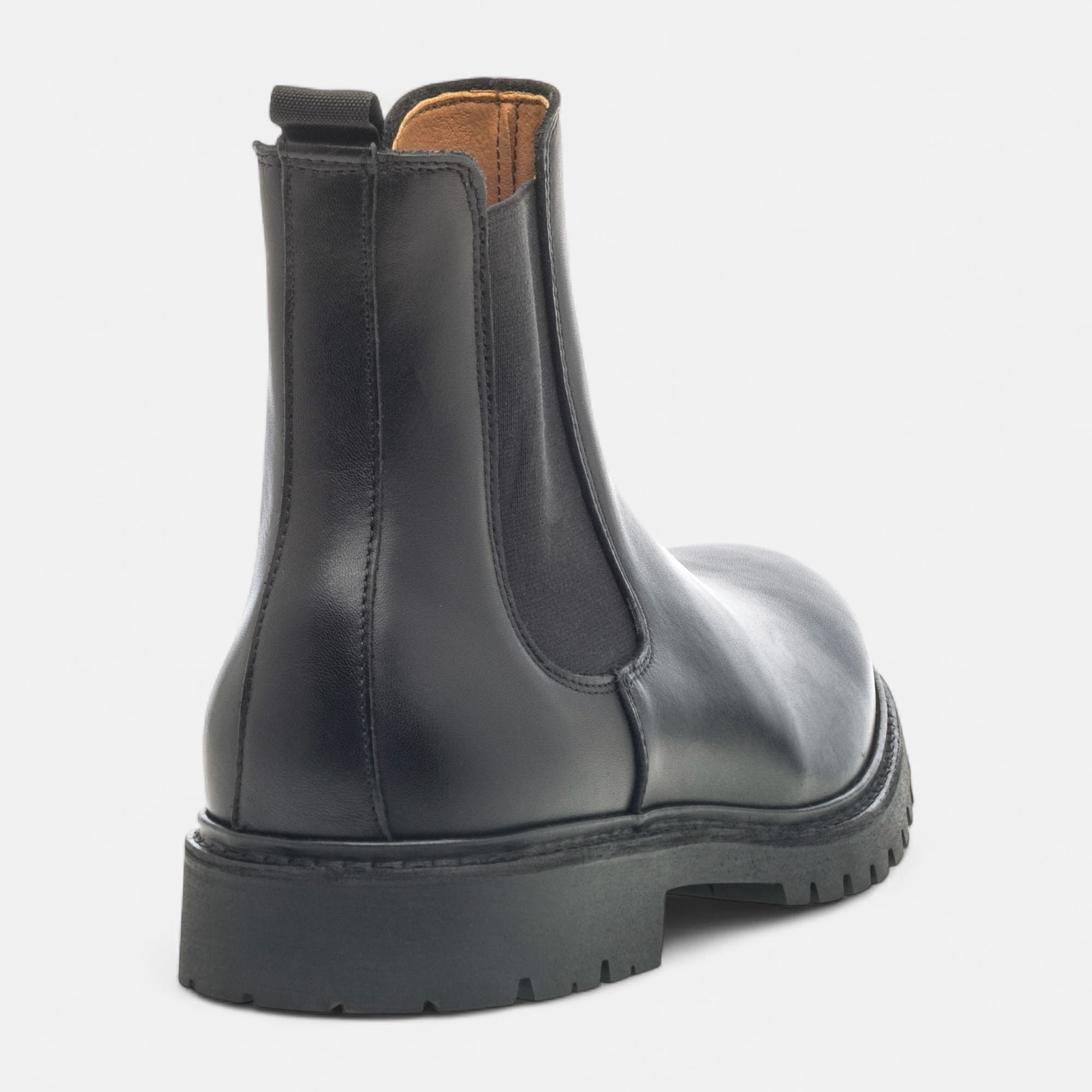 Boots chelsea Homme en cuir noir