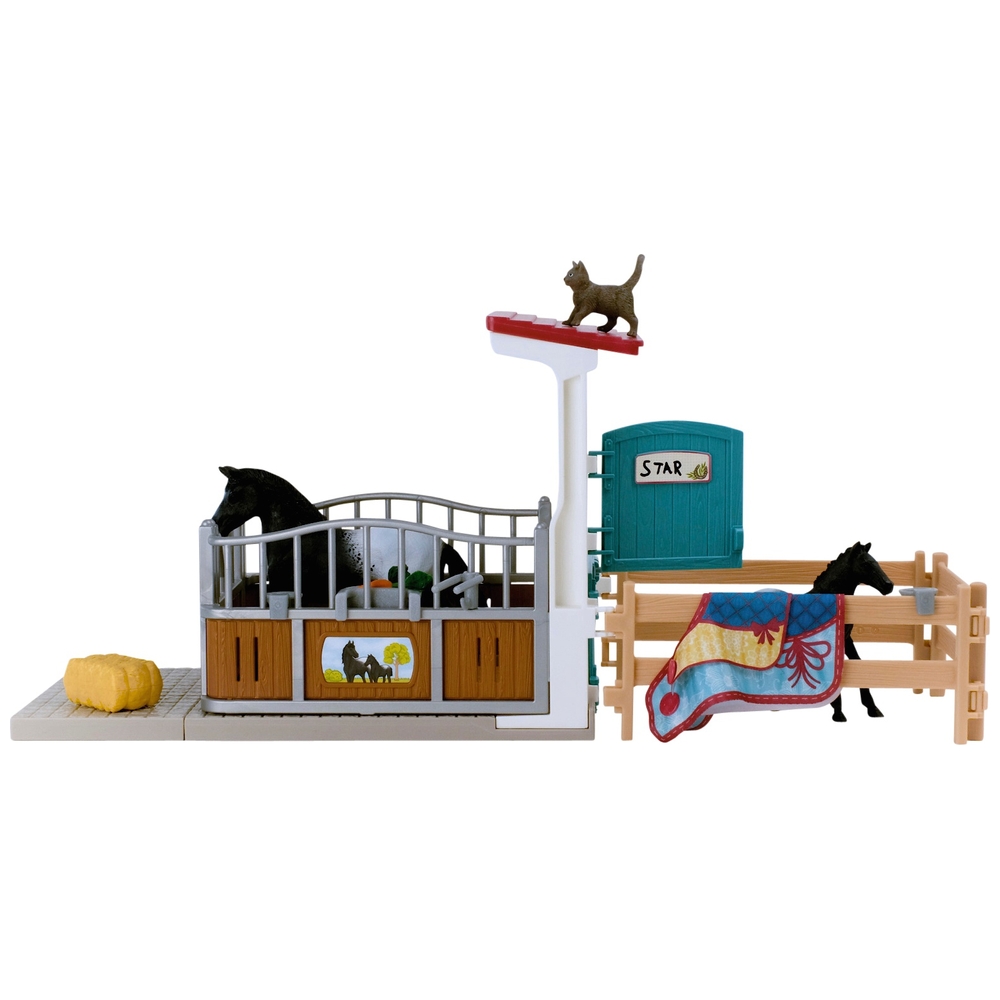 Schleich Horse Club Pferdeanhänger mit Stute und Fohlen 42611