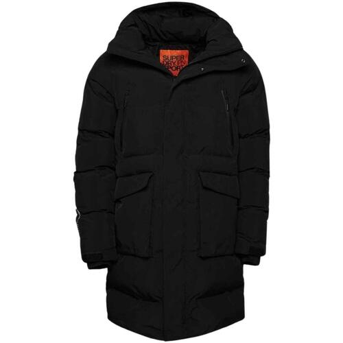 Superdry - HOODED LONGLINE PADDED JACKET Negro