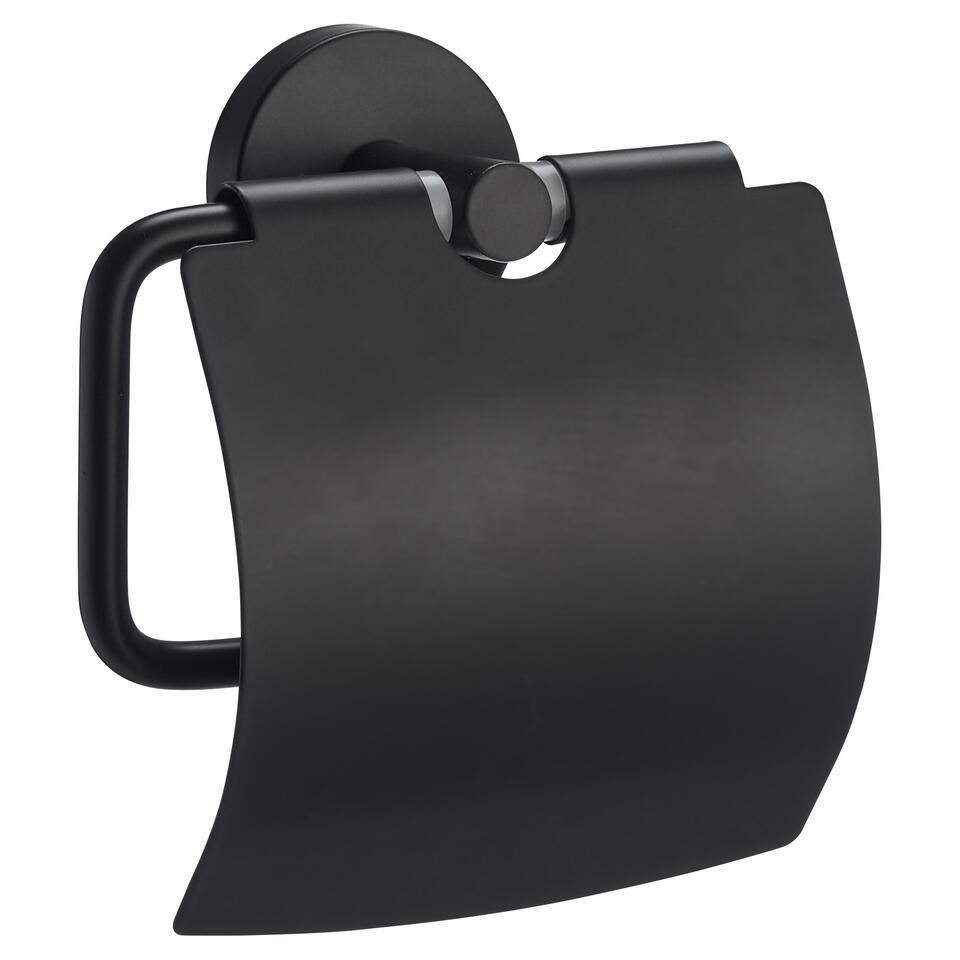 Toiletrolhouder Metaal Zwart 14,5x7x14,5 cm