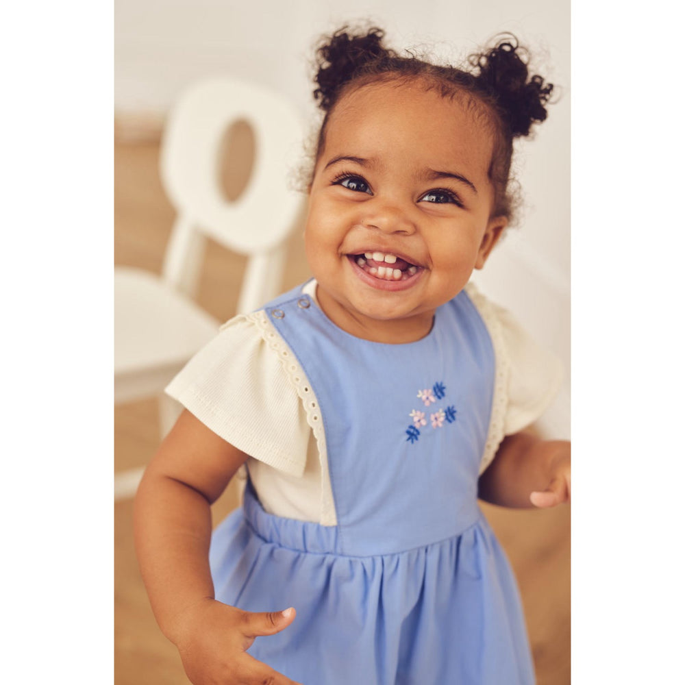 Køb Müsli Shell Blue Spring Pinafore Kjole Baby