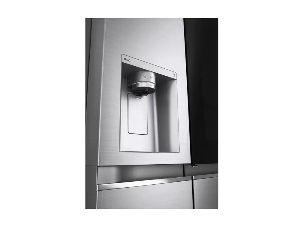 LG GSXV91PZAE - Køleskab/fryser - side-by-side med vanddispenser, isdispenser - Wi-Fi - bredde: 91.3 cm - dybde: 73.5 cm - højde: 179 cm - 635 liter - Klasse E - skinnende stål