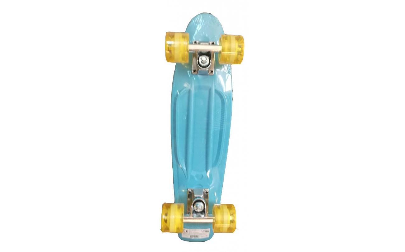 Single Kick plastic skateboard Blauw met abec5 lag