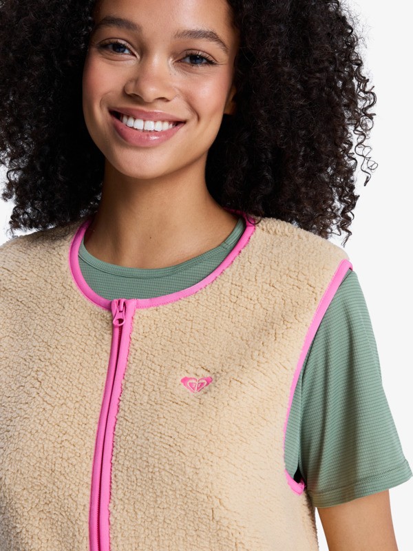Boundless Spirit Veste sans manches en polaire Beige Femme