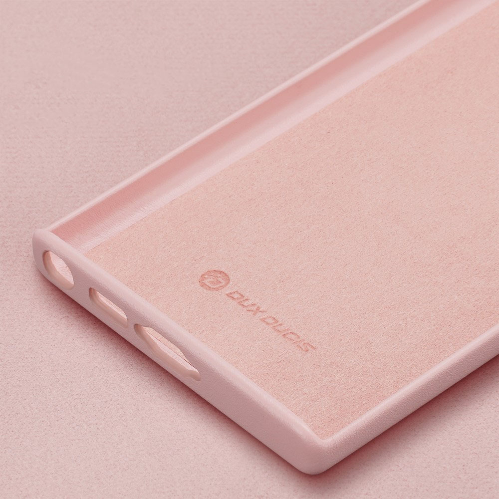 Samsung Galaxy S23 Ultra 5G Hardcase Leder Optik Hülle Back Case - Rosa