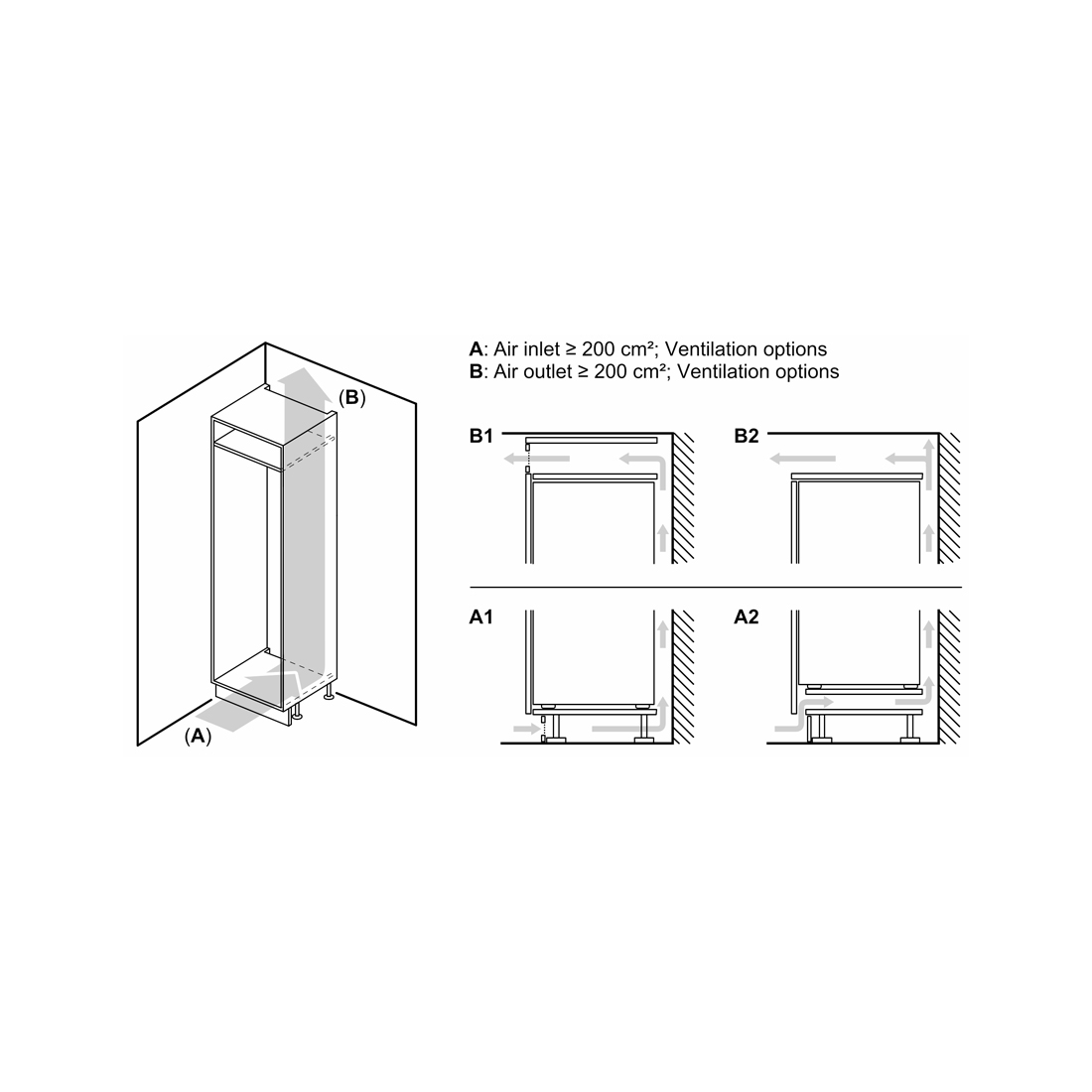 Siemens KI42LADD1H Einbau-Kühlschrank 187 Liter