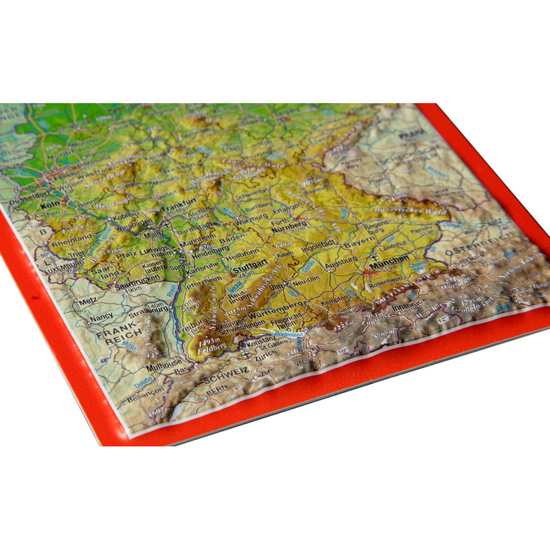 Georelief 3D Reliefpostkarte Deutschland
