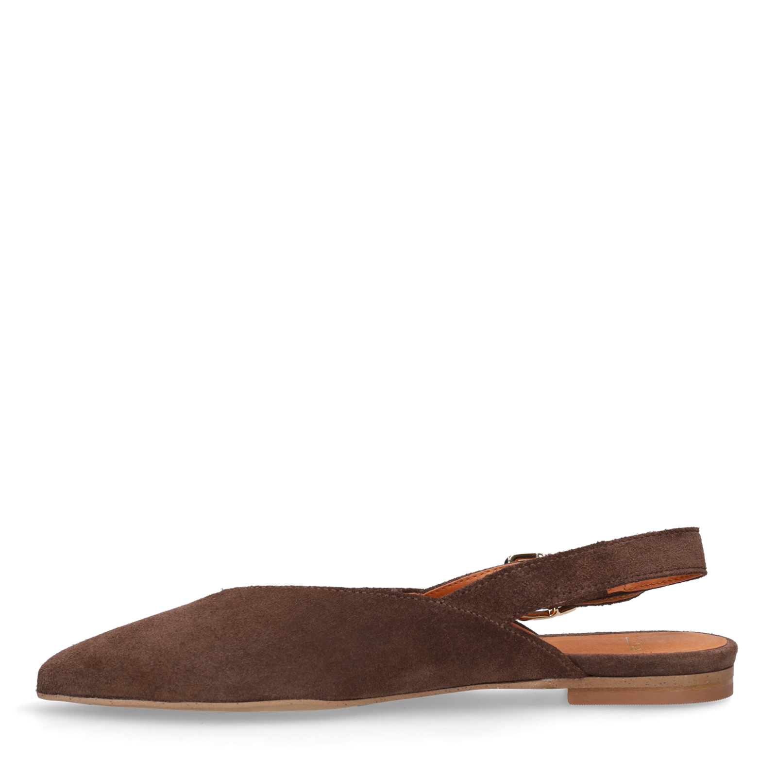 Bruine suède slingbacks