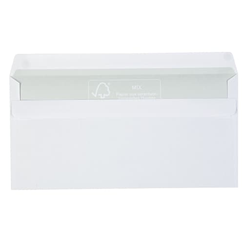 Idena Briefumschläge 75g/m² selbstklebend ohne Fenster weiß DIN lang 25 Stück