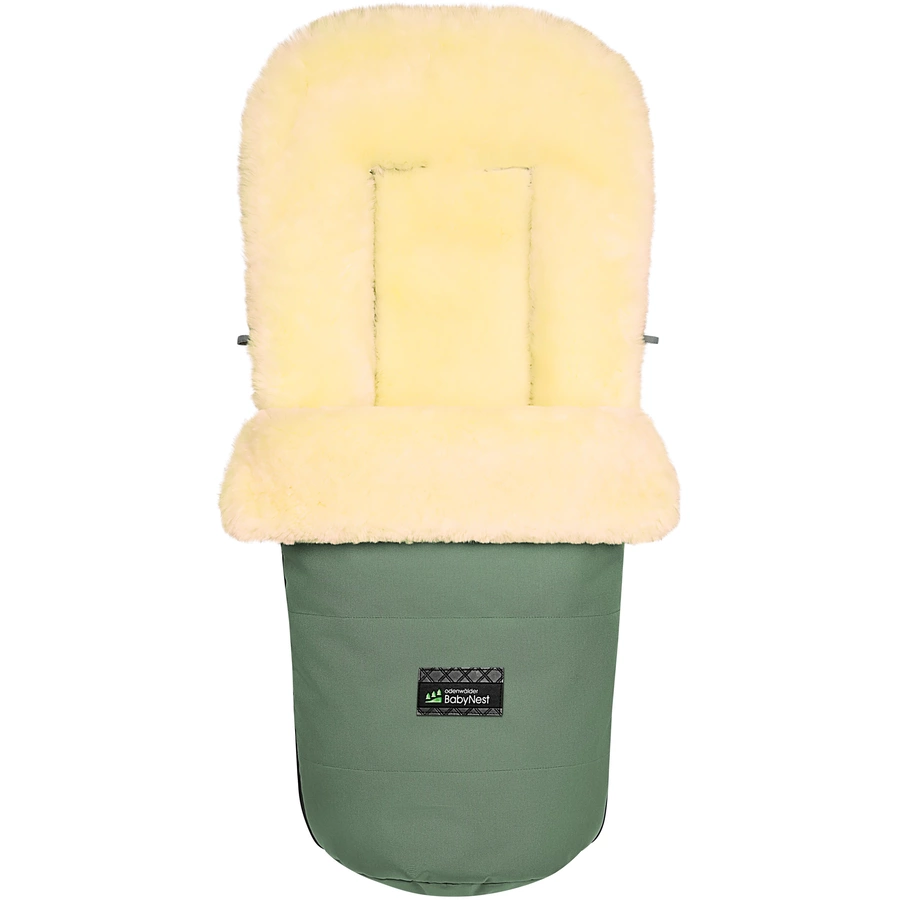 odenwälder Lammfell-Fußsack Leon plus green harmony