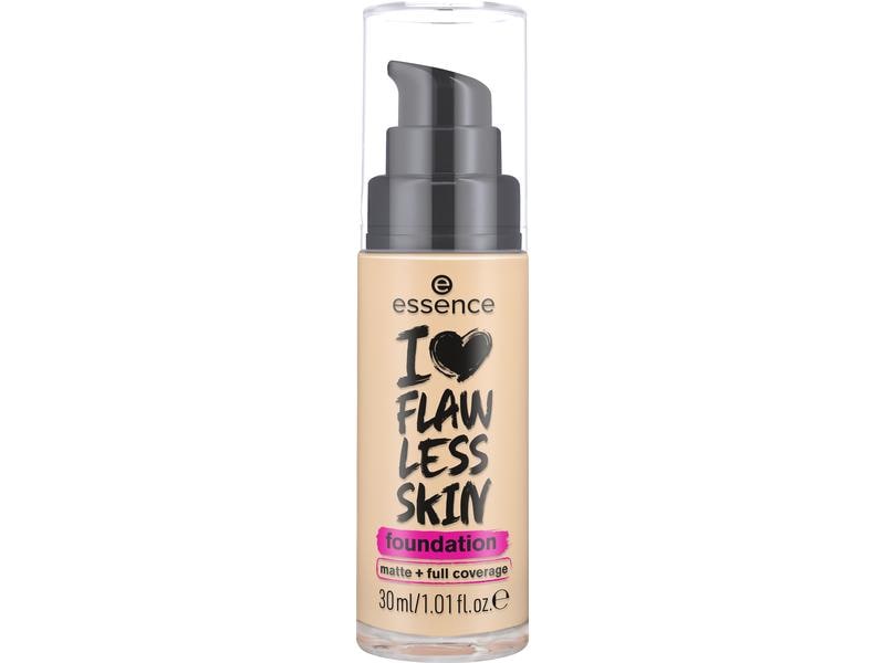 essence Foundation I Love Flawless Skin 30 Dark Porcelain Make-up mit hoher Deckkraft für ein natürlich-mattes Finish