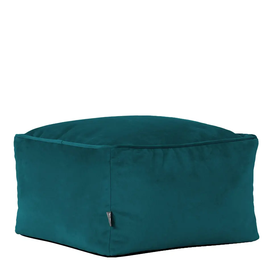 icon Zitzak en Poef Natalia - Fluwelen Zitzak - Blauwgroen