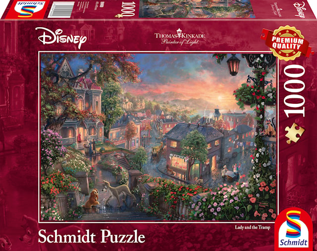 Disney Lady and the Tramp Thomas Kinkade Puslespill 1000 brikker Schmidt
