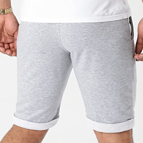 Short Jogging Rose Gris Chiné Noir