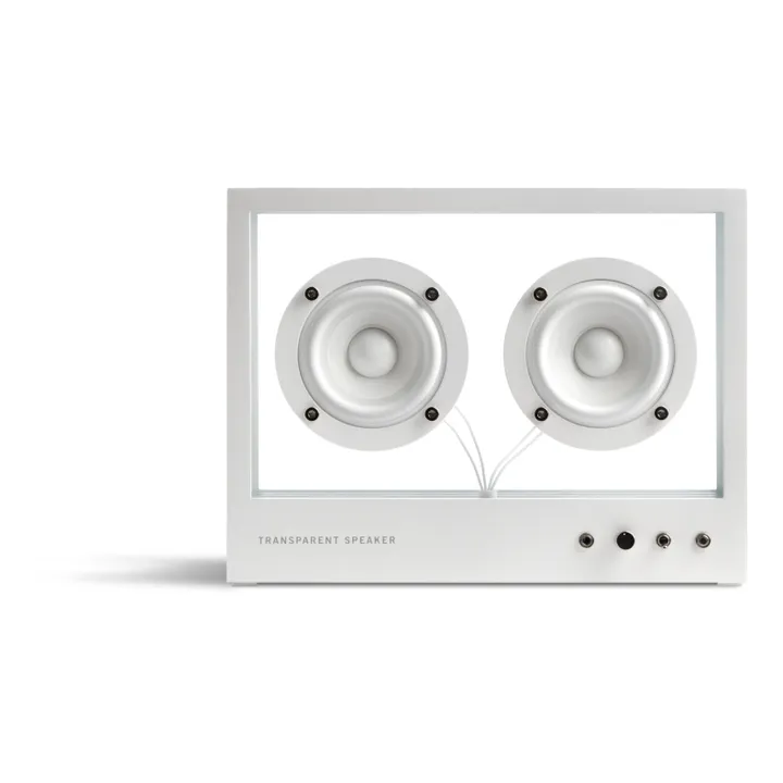 Transparent Speaker Enceinte en verre trempé | Blanc