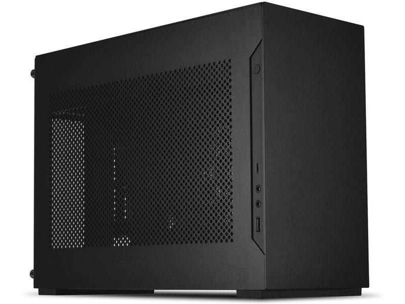 Lian Li PC-Gehäuse DAN Cases A4-H2O X4 Schwarz Kompaktes Mini-ITX-Gehäuse mit integriertem PCIe-4.0-Riser-Modul