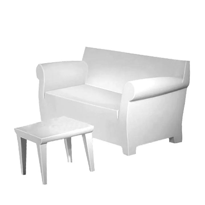 Kartell - Bubble Club Tisch, zinkweiss