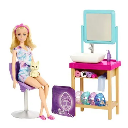 Barbie Glitzer-Gesichtsmasken Wellnesstag Spielset