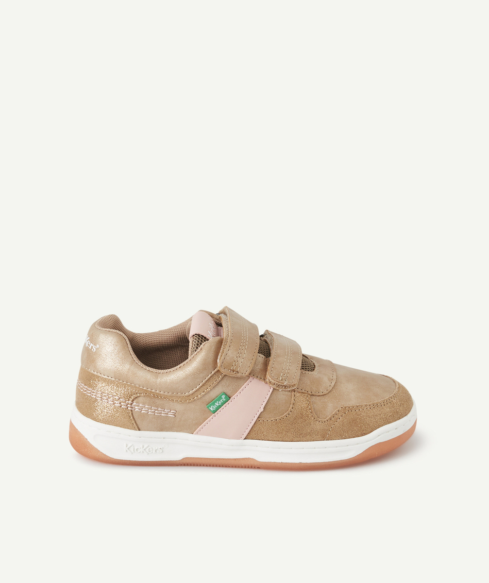 KICKERSBASKETS KALIDO FILLE BEIGE ROSE BRILLANT