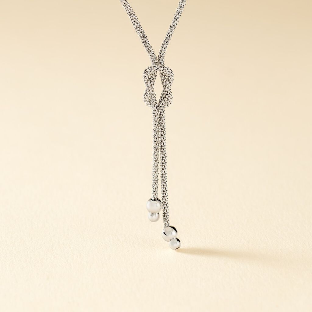 Collier Deauville Argent Blanc
