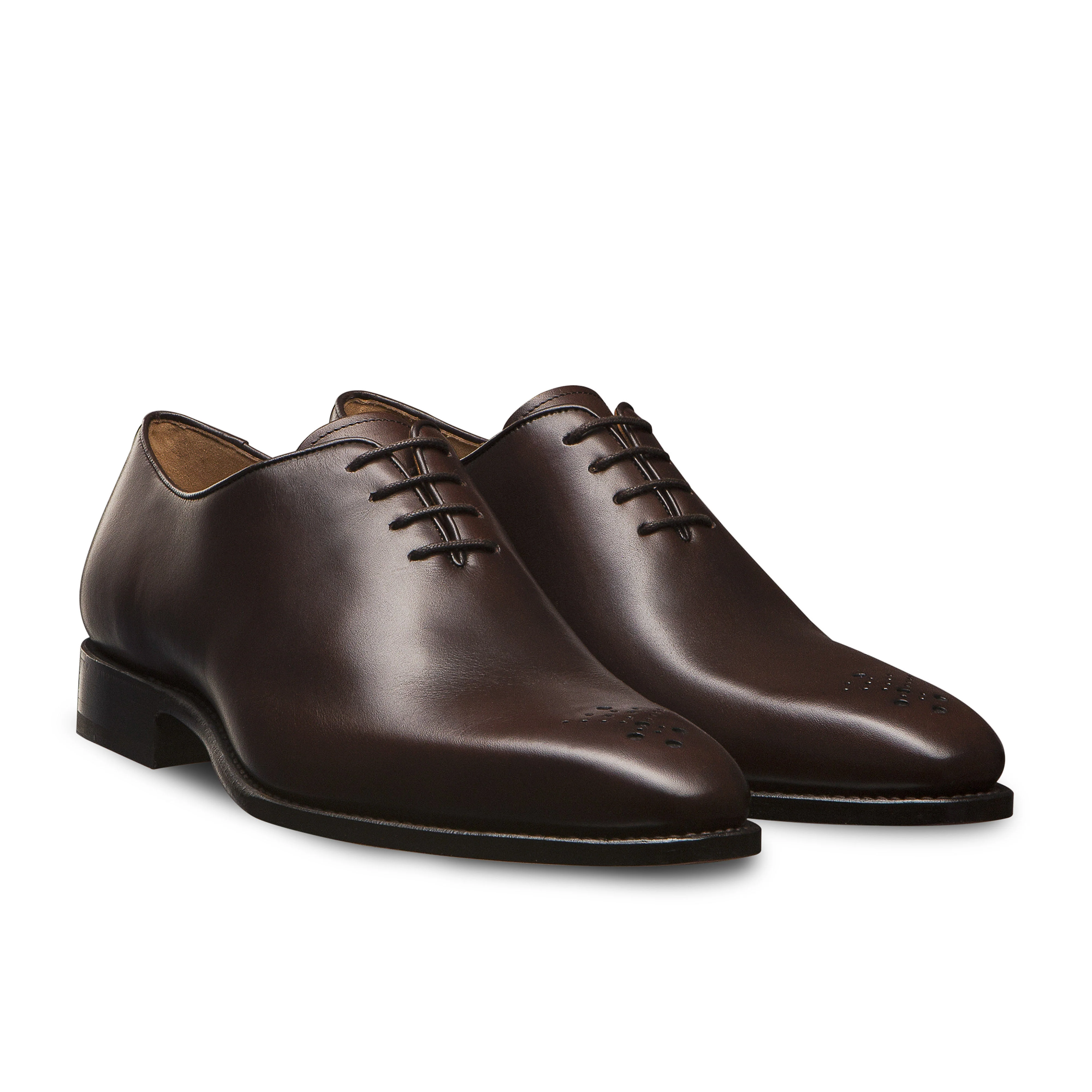 Richelieu One-Cut à bout fleuri Milan 345 marron