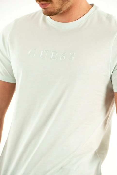tee shirt guess jeans es pima emb logo g7fy gentle mist