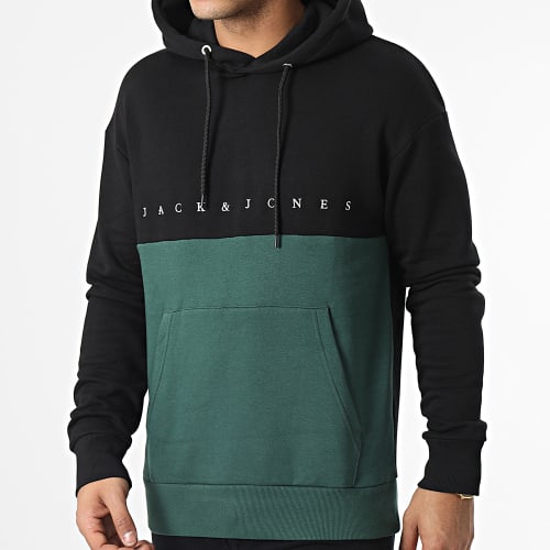Sweat Capuche Copenhagen Blocking Noir Vert