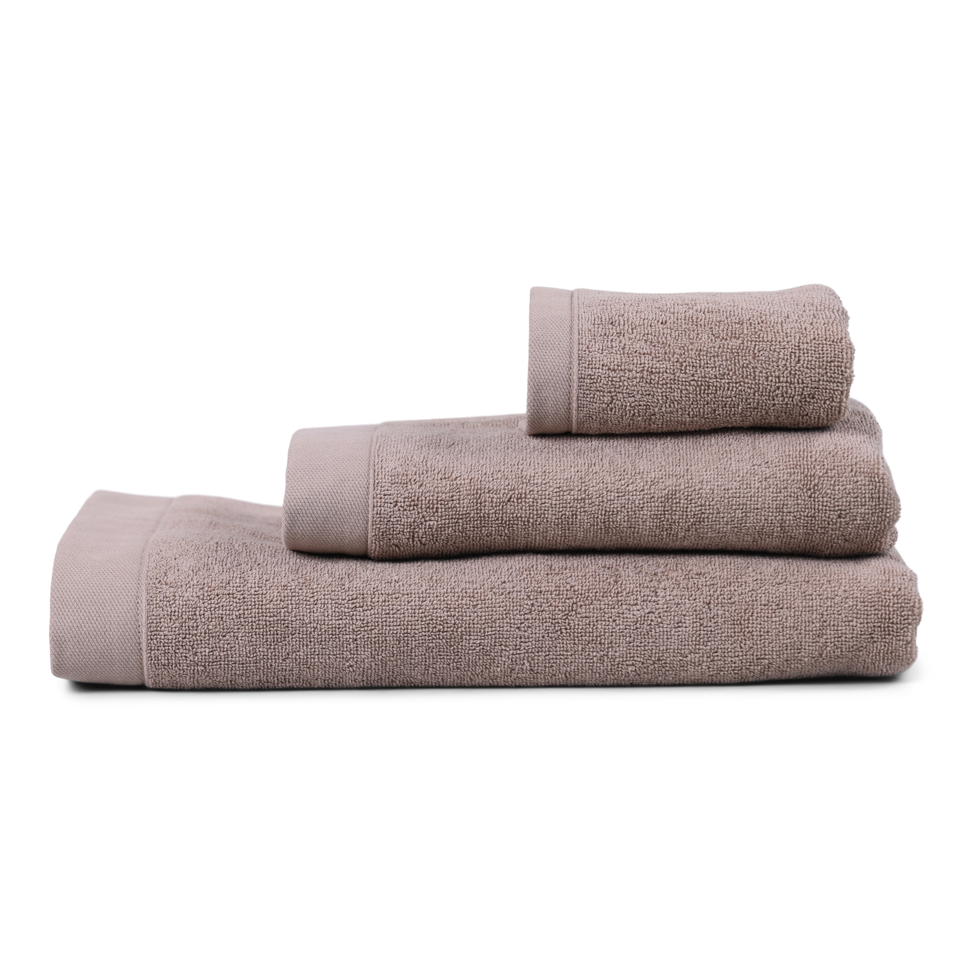 Handdoek beige 50x100 cm  - set van 8