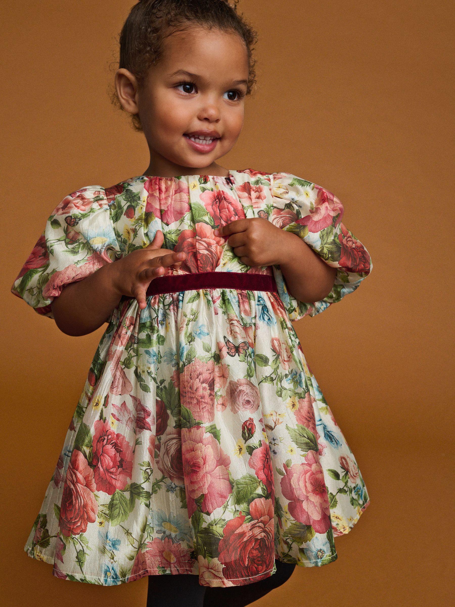 Vintage Floral Print - Feestjurk (3mnd-8jr)
