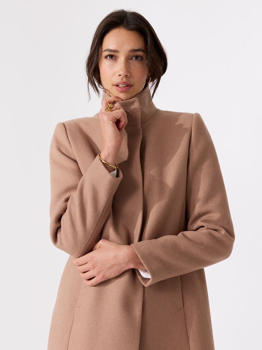 Mari kåpe i ullblanding Mocha Mousse