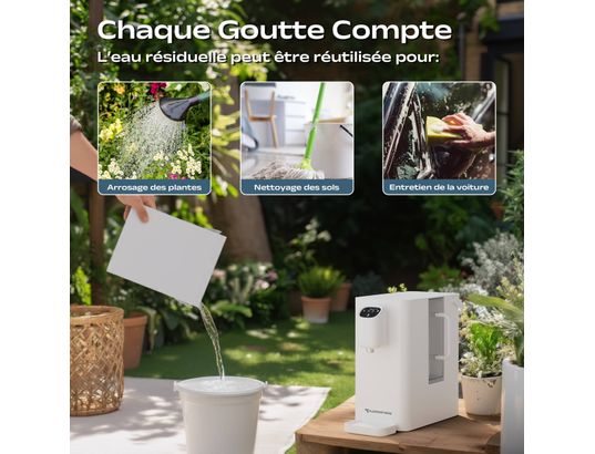 SUSGREENABLE - Distributeur d'eau Osmoseur inverse portable 4 étapes filtrage blanc sgiwdr04-w