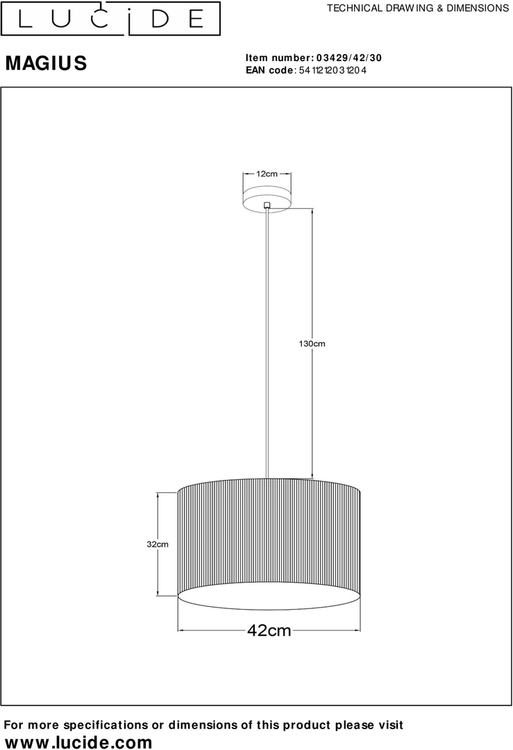 Lucide   Magius Hanglamp