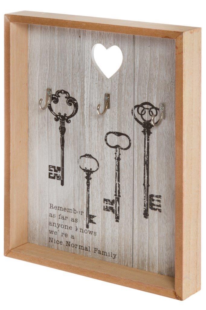 Schlüsselkasten SYMAR - holzfarben-grau - 24x30 cm